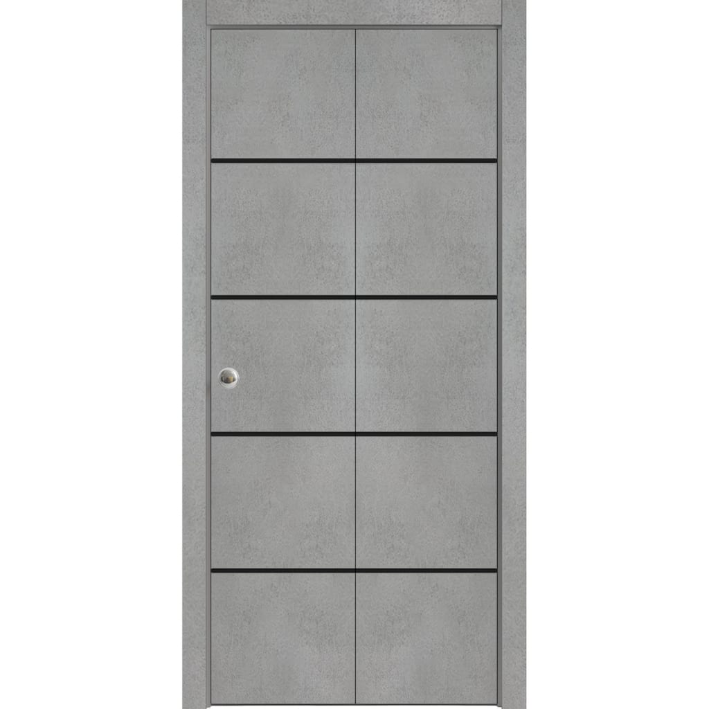 Bi-fold Doors 56 x 80 Planum 0015 Concrete with Sturdy Tracks