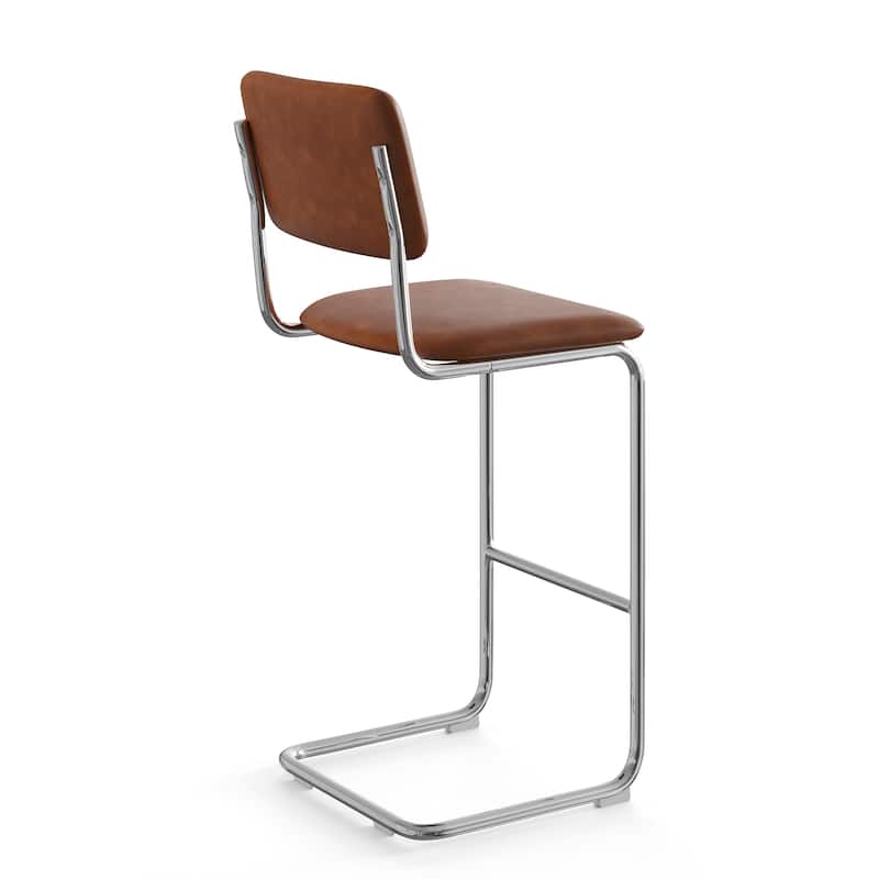 Hayward Vegan Leather Bar Height Stool (Set of 2)