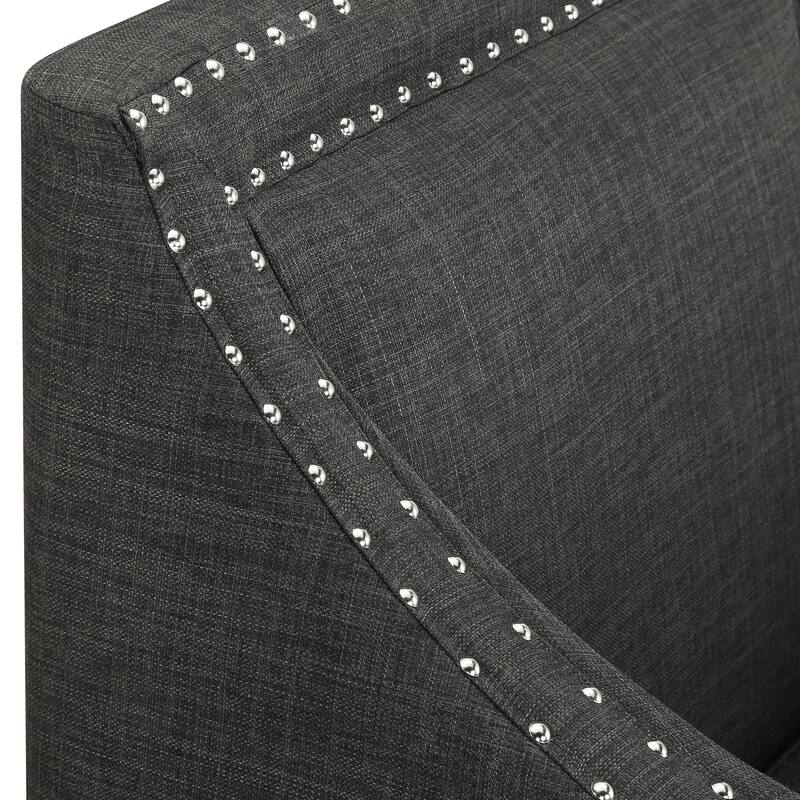 Erica Accent Armchair with Chrome Nailhead Trim
