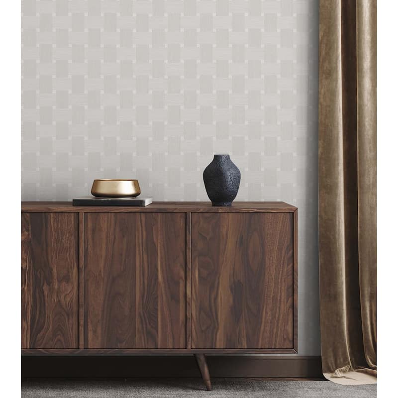 Seabrook Designs Basketweave Embossed Vinyl Unpasted Wallpaper