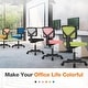 preview thumbnail 32 of 44, Office Computer Desk Chair with Wheels, Ergonomic Low-Back Mesh Rolling Work Swivel Chairs, Armless Comfortable Lumbar Support