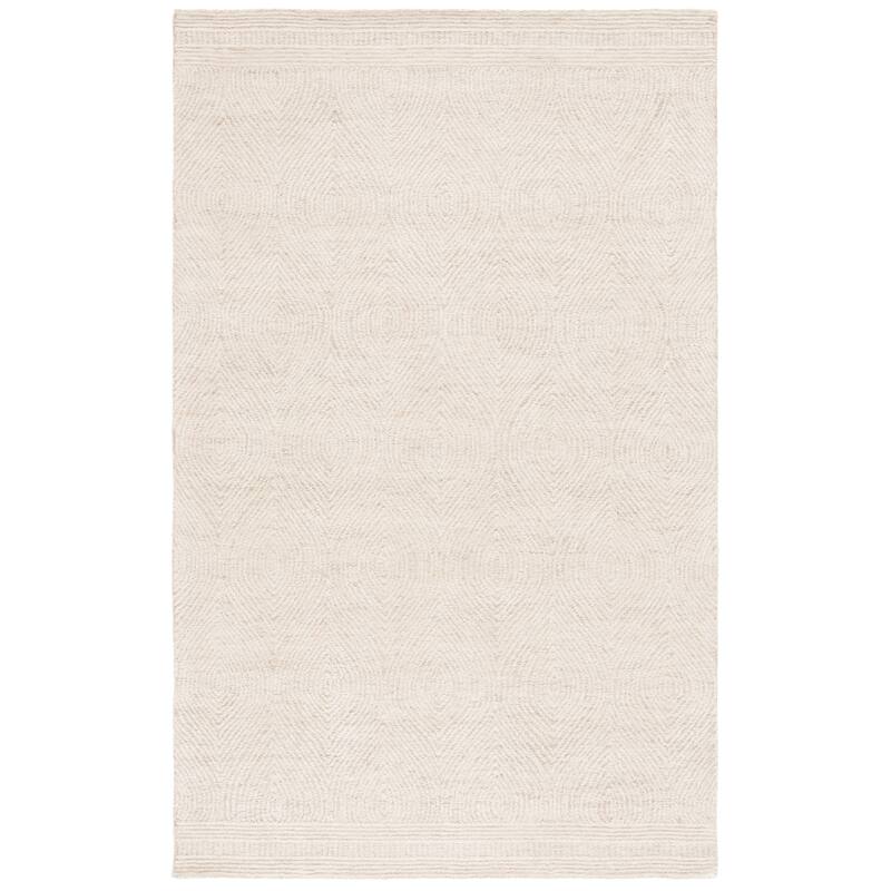 SAFAVIEH Handmade Abstract Leonide Modern Wool Rug - 4' x 6' - Ivory/Beige