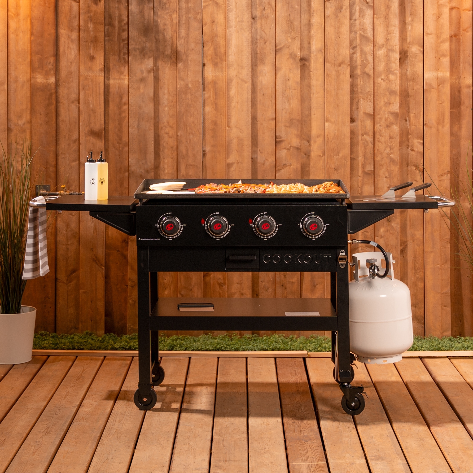 Coleman 4-Burner Cookout Outdoor Flat Top Gas Griddle - Bed Bath