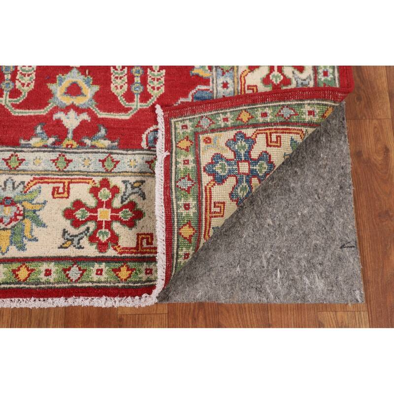 Red Kazak Oriental Area Rug Handmade Foyer Wool Carpet - 5'0" x 7'3"