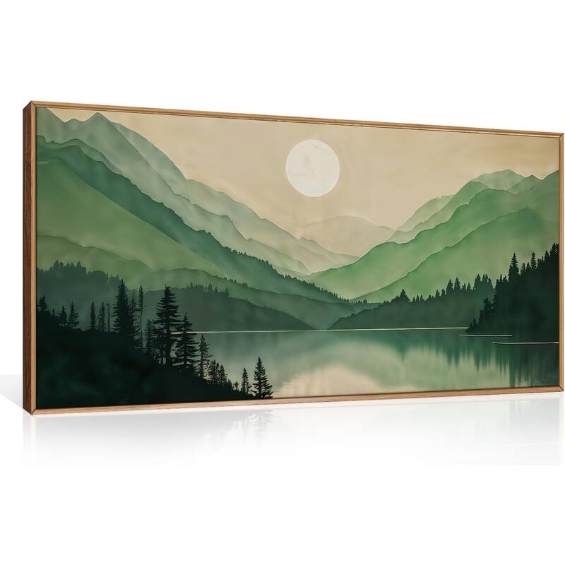 Sun Forests Wall Decor, Green Scenery Wall Painting - 20 x 40