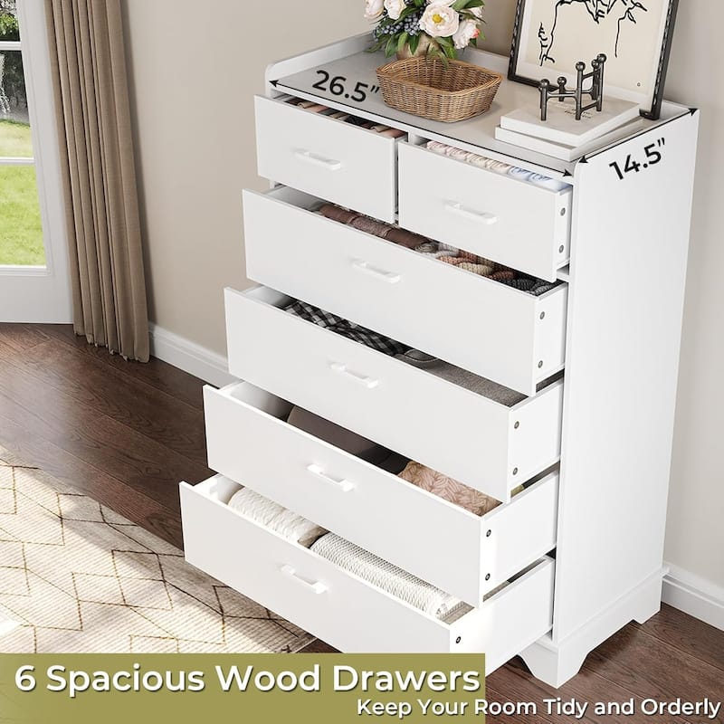 Bedroom Dresser Charging Station Storage Drawers Chest of Drawers