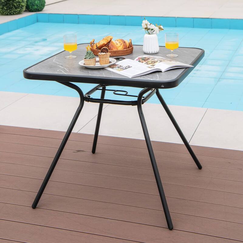 Costway Outdoor Dining Table 32'' x 32'' Patio Bistro Table with - See Details