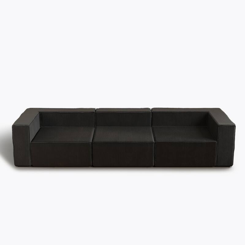 Module Corduroy Three Seater Compression Sofa