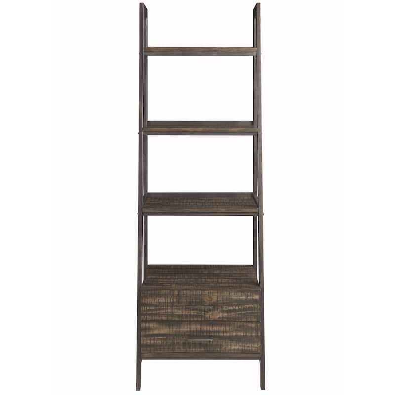 Rustic Industrial Design Display Bookcase with Storage Drawers