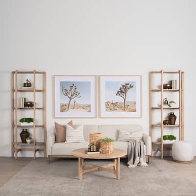 Taylin Light Brown Wood Round Coffee Table