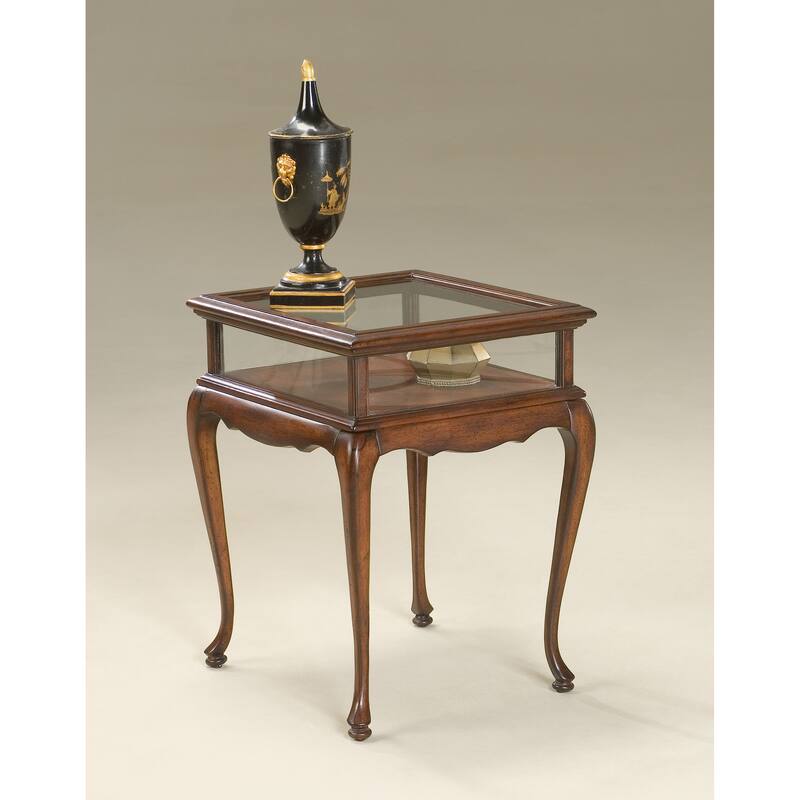 Burton Antique Beige Curio Table