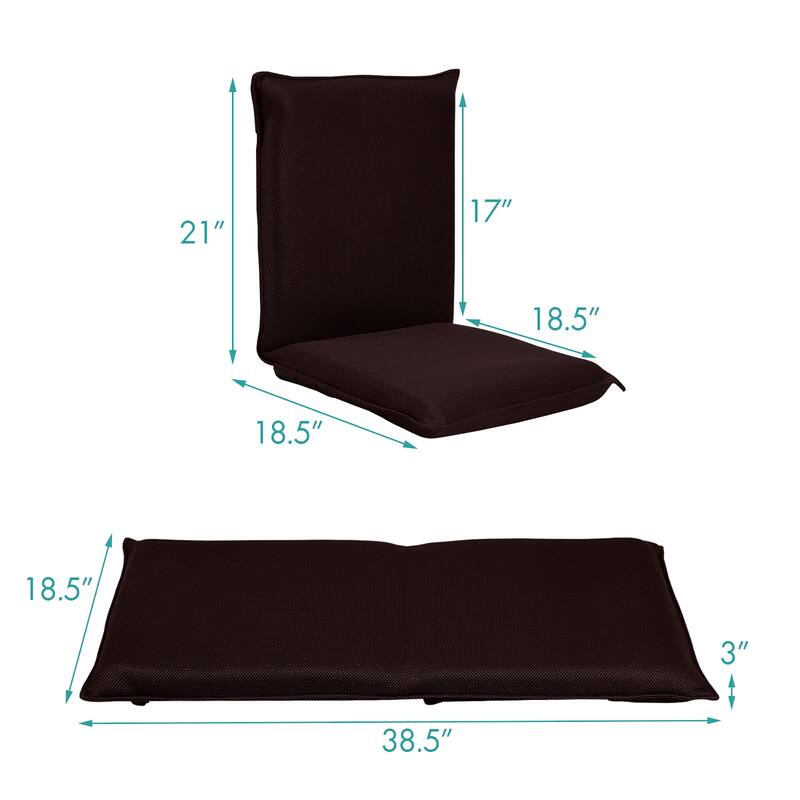 Adjustable Floor Chair Mesh Floor Sofa Chair 6-Position