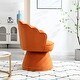 preview thumbnail 22 of 34, Mid Century Velvet 360° Swivel Sofa Chair w/Wide Upholstered Round Armchairs, Swivel Barrel Club Chair for Living Room, Bedroom