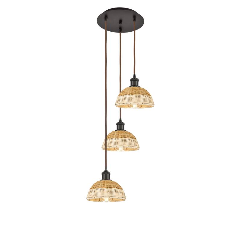 Innovations Lighting Endless Possibilities Ballston - Bristol Natural II - 3 Light 14" Cord Hung Multi Pendant - Oil Rubbed Bronze