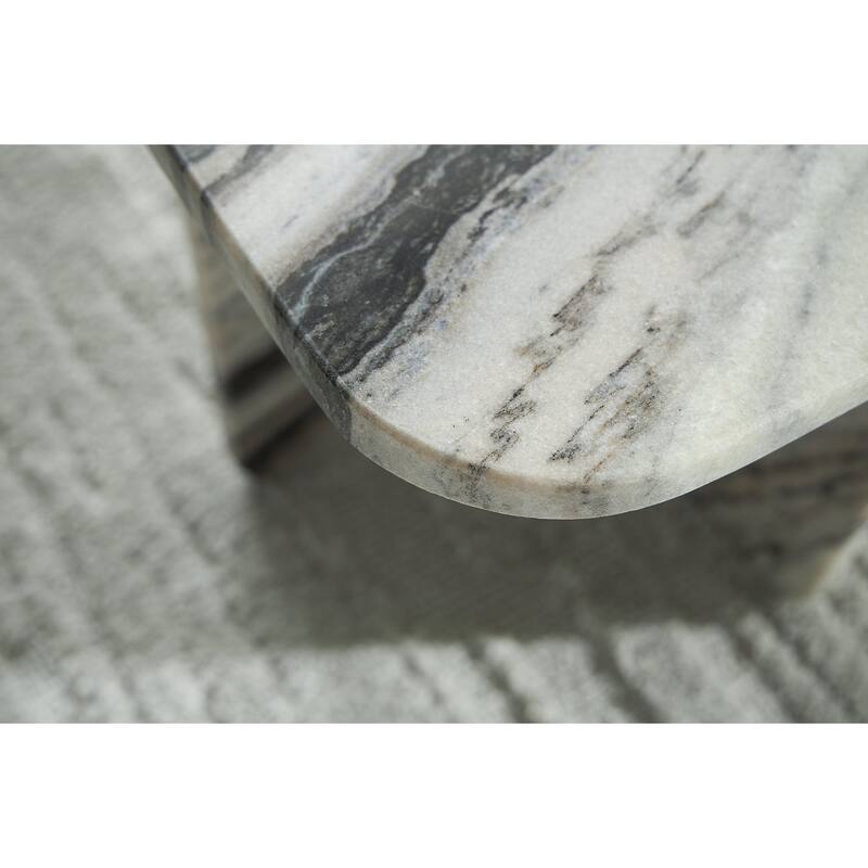 Signature Design by Ashley Baretton White/Black Accent Cocktail Table - 26"W x 26"D x 18"H