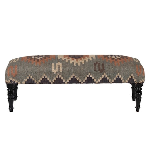 Handmade Upholstered Wooden Bench - 48" W x 16" L x 18" H