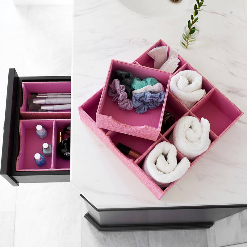 Household Essentials 3-Compartment Drawer Organizers
