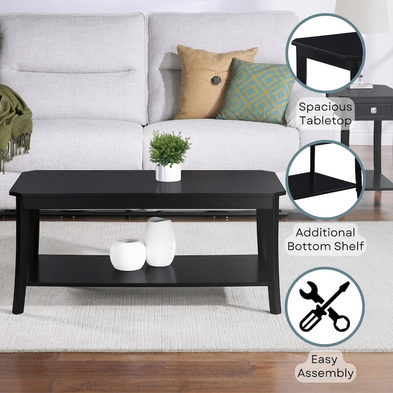Convenience Concepts Designs2Go Ensenada Coffee Table with Shelf