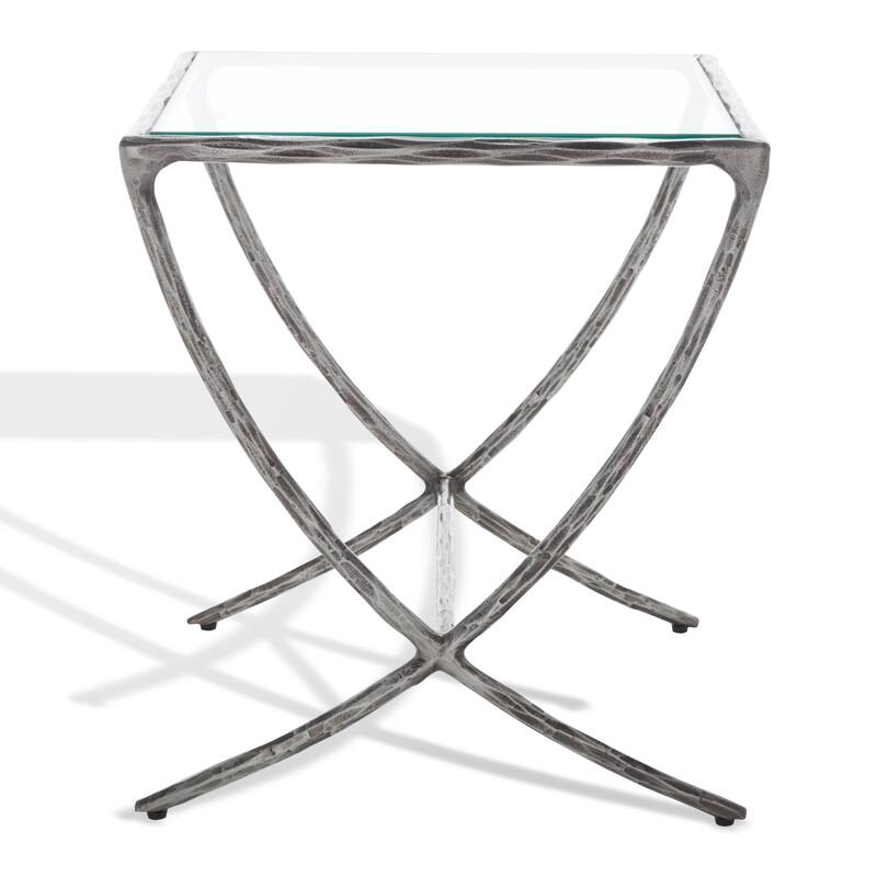 SAFAVIEH Couture Bessy Square Metal Accent Table - 18 In. W x 18 In. D x 20 In. H - 18"W x 18"D x 20"H