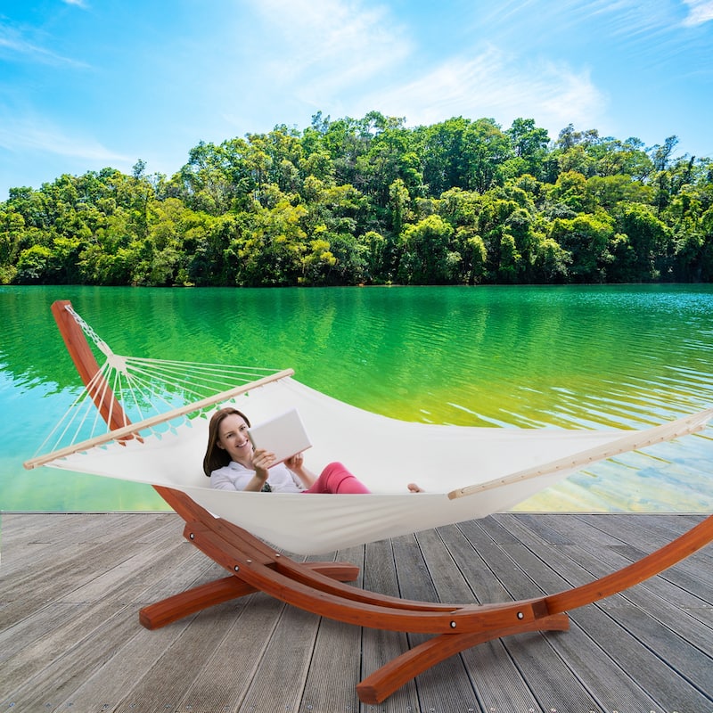 AVAWING 12FT Patio Single Hammock with Stand