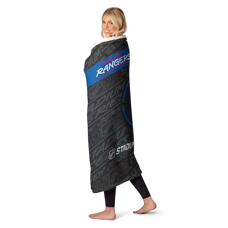 NHL 2024 NHLSS Turnpike New York Rangers Silk Touch Sherpa Throw Blanket
