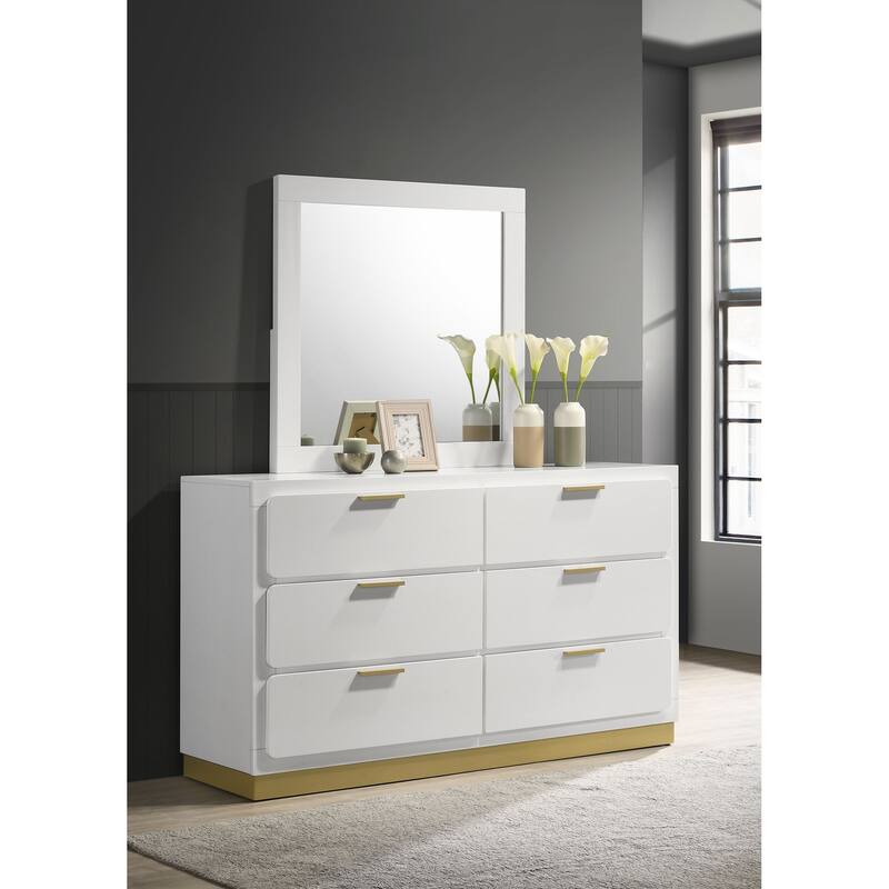 Caraway Contemporary Wood 6-drawer Dresser