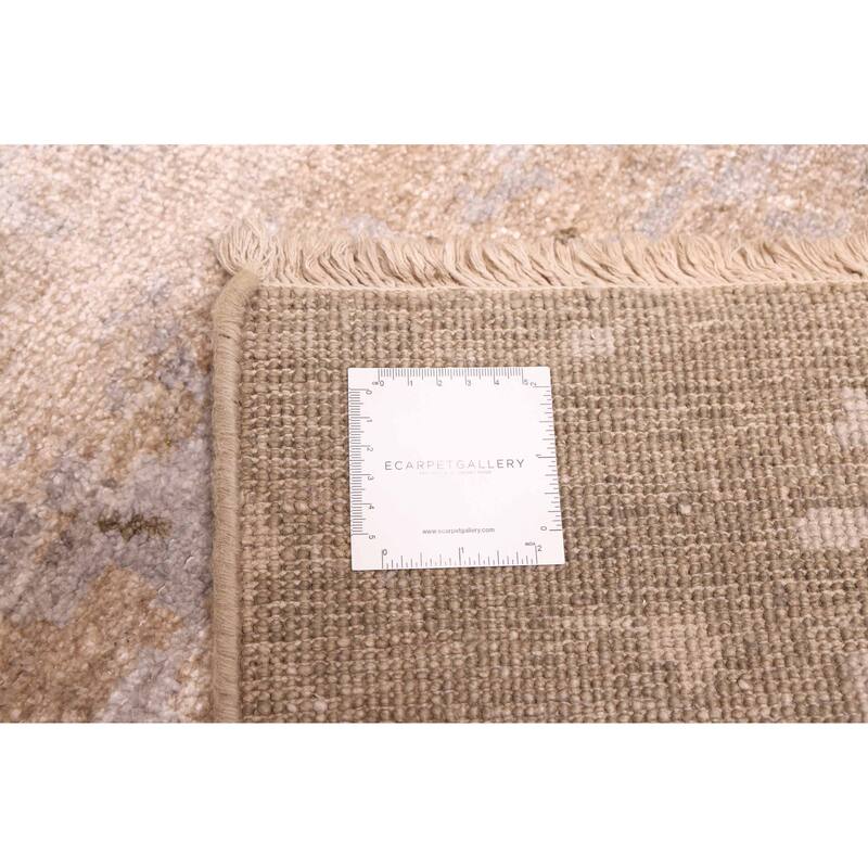 ECARPETGALLERY Hand-knotted Legacy Tan Silk Rug - 6'4 x 9'9