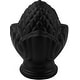 preview thumbnail 2 of 1, Set of 2 Clara Lamp Finial, 1 7/16-inch Tall Black