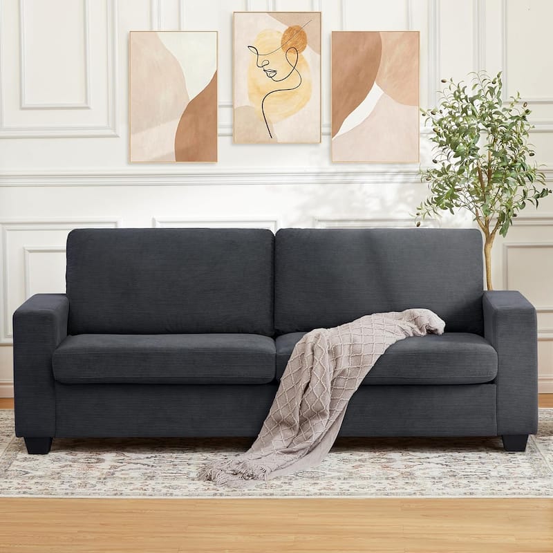 83 Inch Modern 3 Seater Sofa with Deep Seats, Comfortable Cloud Couch for Living Room