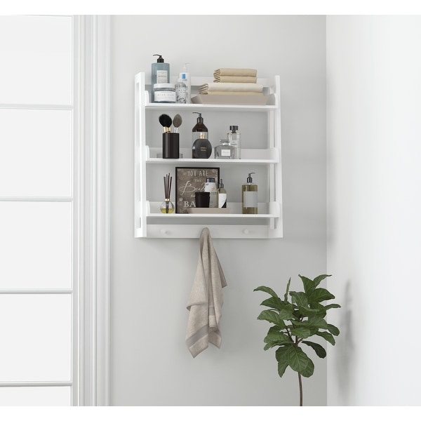 Bathroom wall organizer store shelves