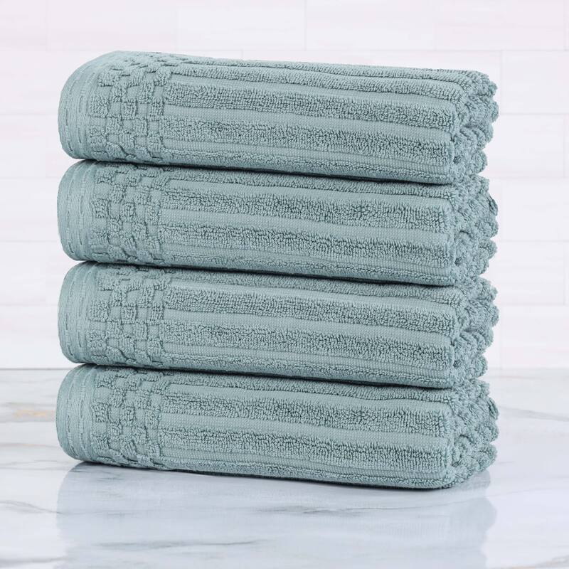 Superior Soho Ribbed Cotton Hand Towel Set of 4