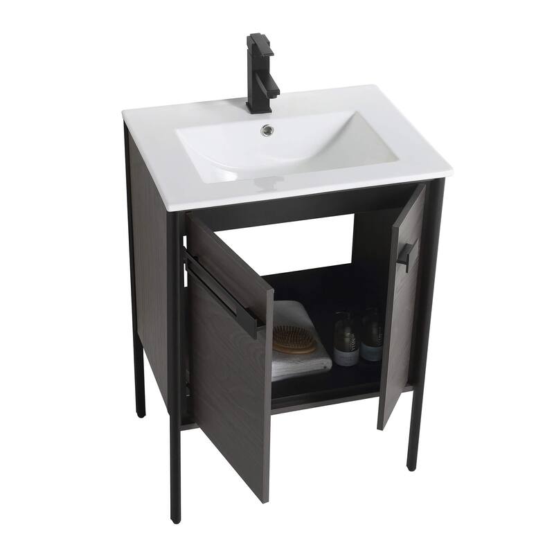 Fine Fixtures Oakville Bathroom Vanity with White Ceramic Sink