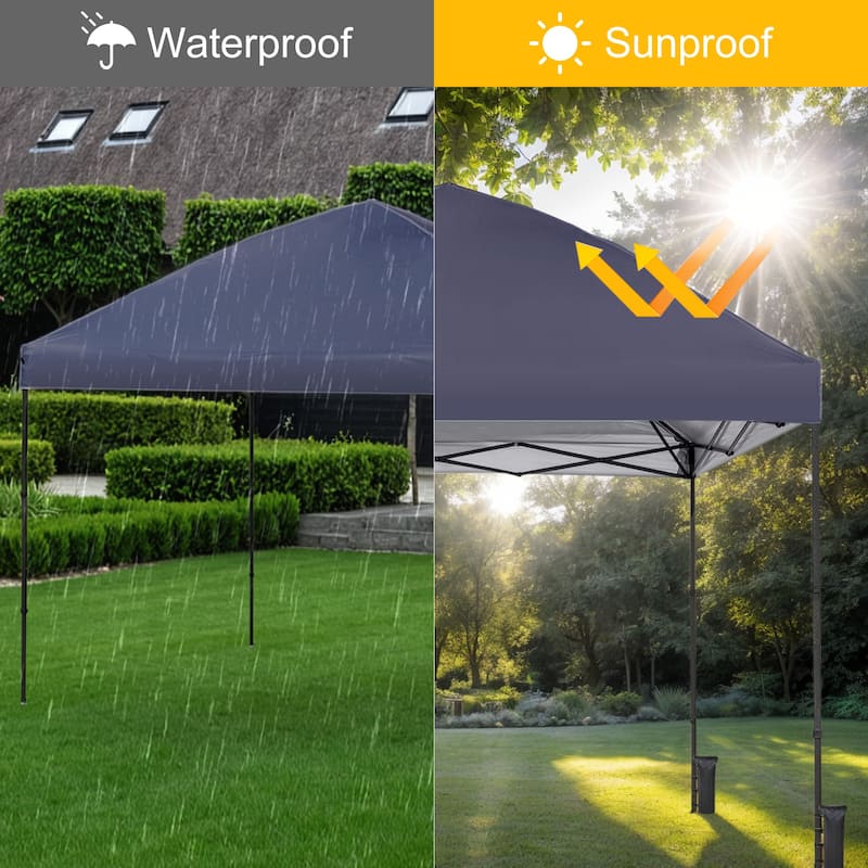 10' x 10' Pop Up Canopy Tent,Outdoor Canopy Tent for Event, Parties, Camping Portable Easy with Carry Bags