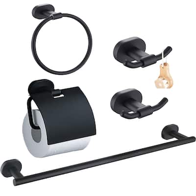 Wall Mounted 5 -Piece Bath Hardware Set
