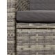 preview thumbnail 5 of 22, vidaXL 7/9/11 Piece Patio Dining Set with Cushions Gray Poly Rattan - 22.4" x 27.2" x 41.7"