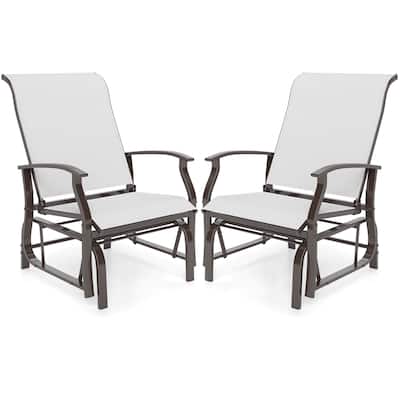 Costway Porch Gliders Set of 2/4 with Reclined High Back Breathable - See Details
