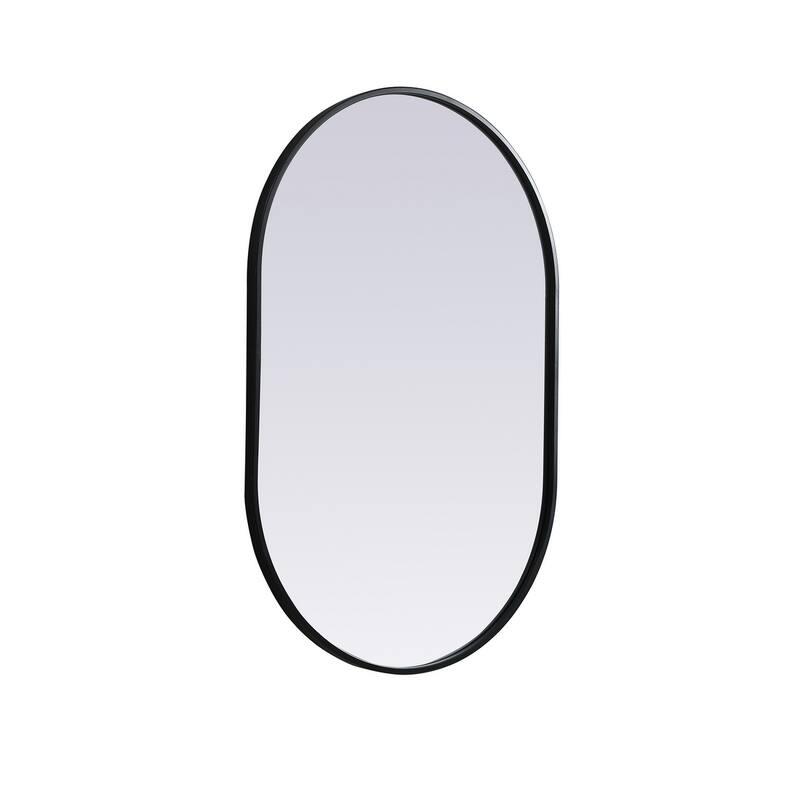 Indigo Home Metal Frame Oval Mirror 24x36 Inch