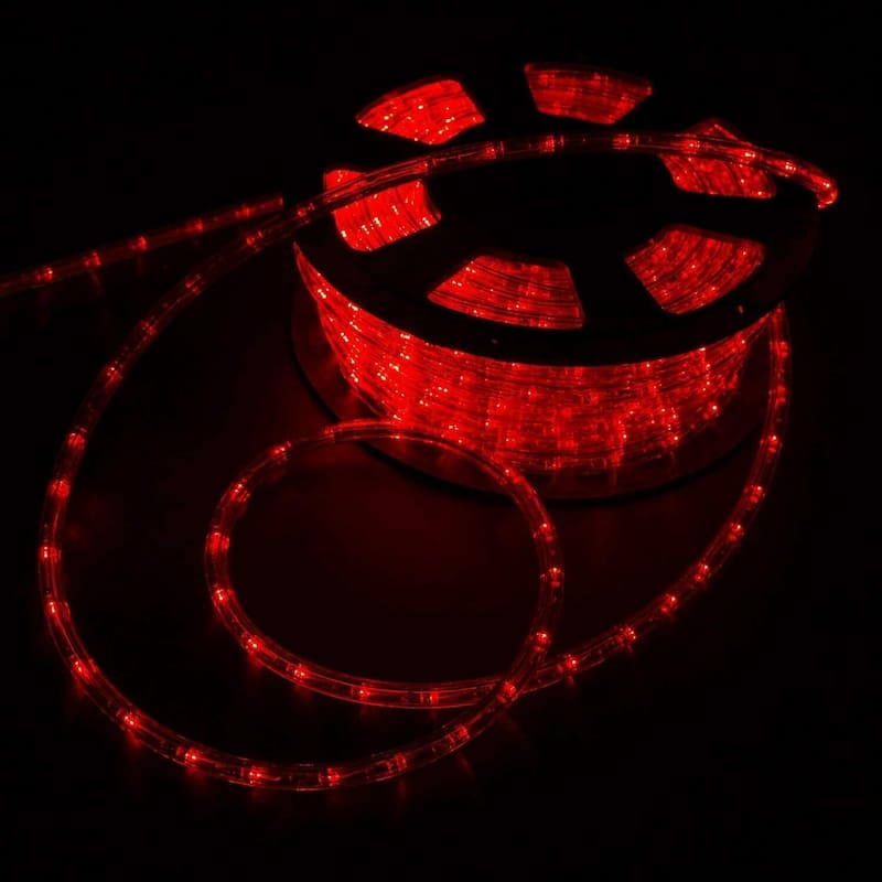 Ainfox 50/100ft LED Rope Light Outdoor Christmas Decorative Party Lighting - 100FT - Red