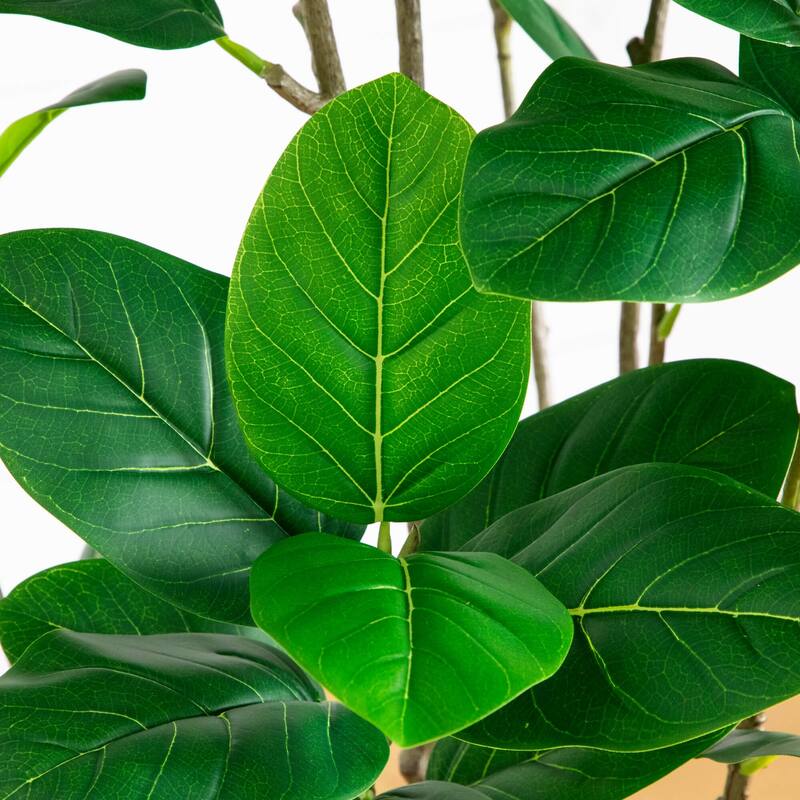 7-ft Artificial Minimalist Audrey Ficus Tree - Green