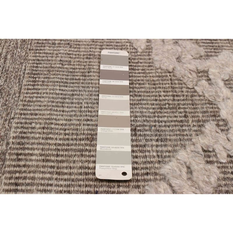 ECARPETGALLERY Hand-knotted Tangier Taupe Wool Rug - 5'3 x 7'8