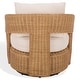 preview thumbnail 6 of 9, SAFAVIEH Couture Leanna Rattan Swivel Chair - 31"W x 30"D x 29"H