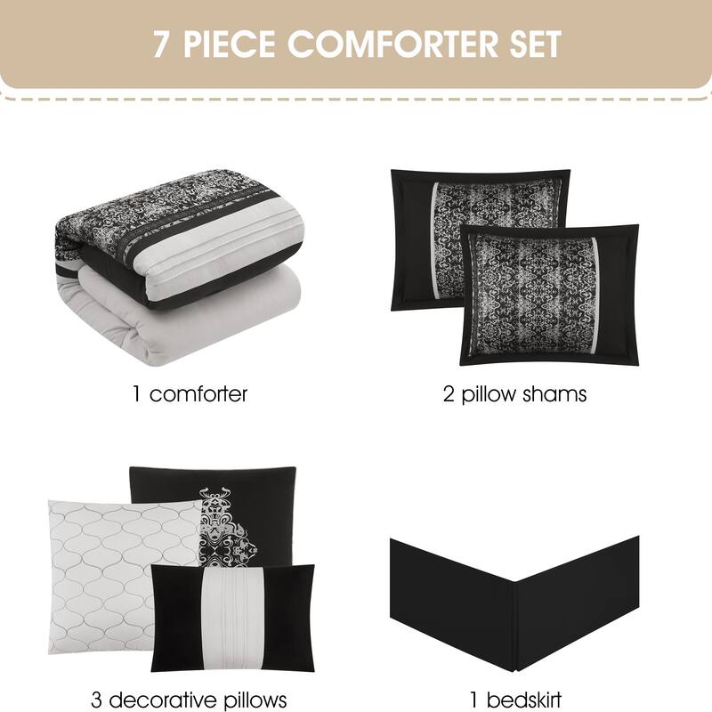 Nanshing Shelly 7 Piece Transitional Comforter Set