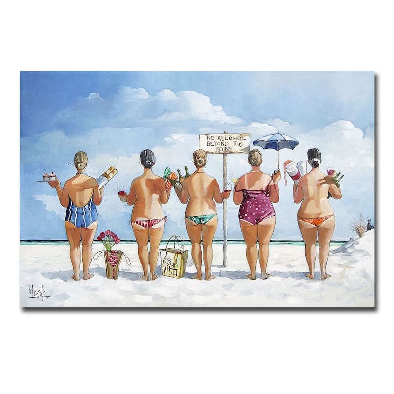 No Alcohol Beyond This Point II by Ronald West Gallery Wrapped Canvas Giclee Art (12 in x 18 in)