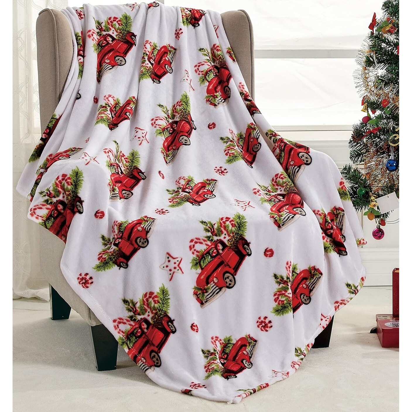 Noble house popcorn textured microplush blanket top