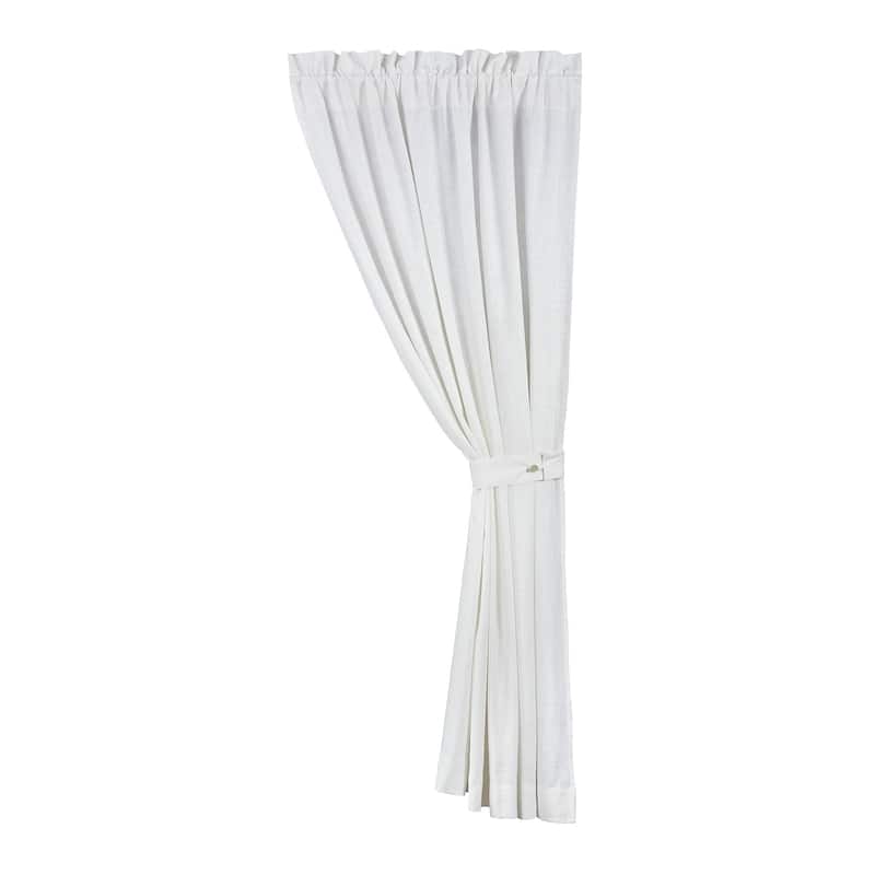 HiEnd Accents Luna Extra Long Lined Curtain Panel, 48"x120", 1PC - 48"x120" - White