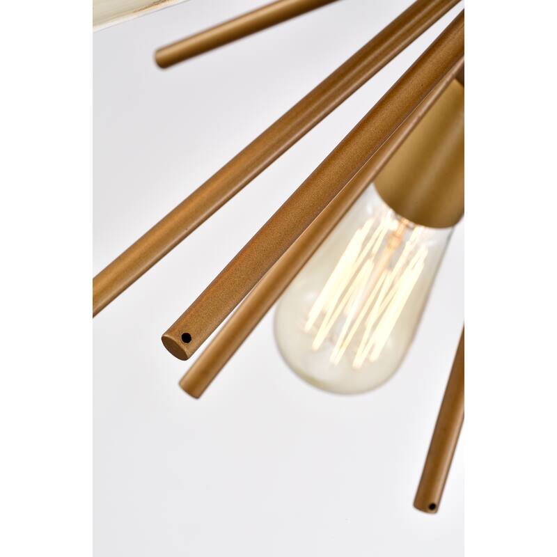 Amalia 3-Light Mid-Century Modern Sputnik Semi-Flush Mount
