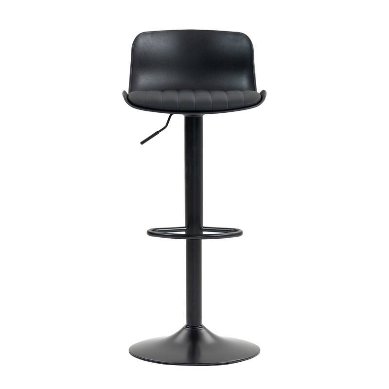 Adjustable Swivel Bar Stools Set of 2 - Modern Counter Height Kitchen Island Chairs with Back Support