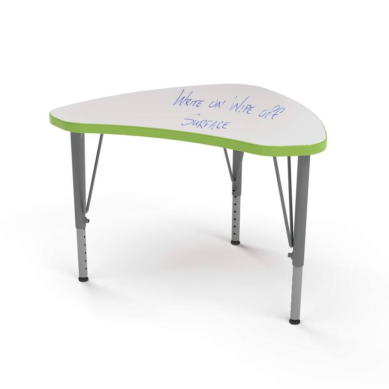 Tot Mate Versa Desk Shutter 29.5" x 23.5" Classroom Table Kids Desk, Write-On/Wipe-Off Dry Erase Top - Adjustable Height 14-23" - Island
