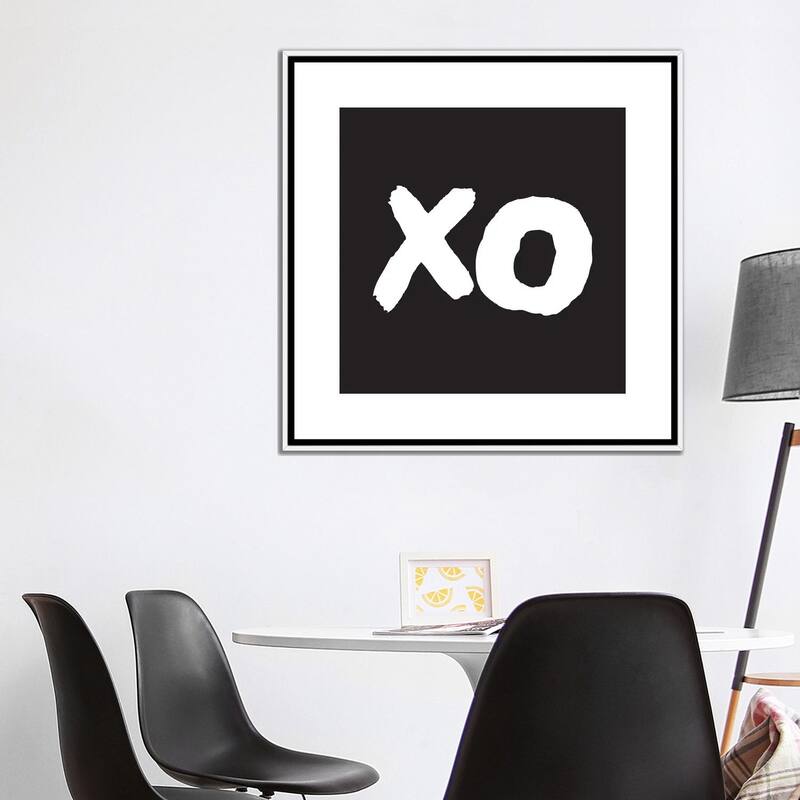 iCanvas "Xo Black Box" by Pixy Paper Framed