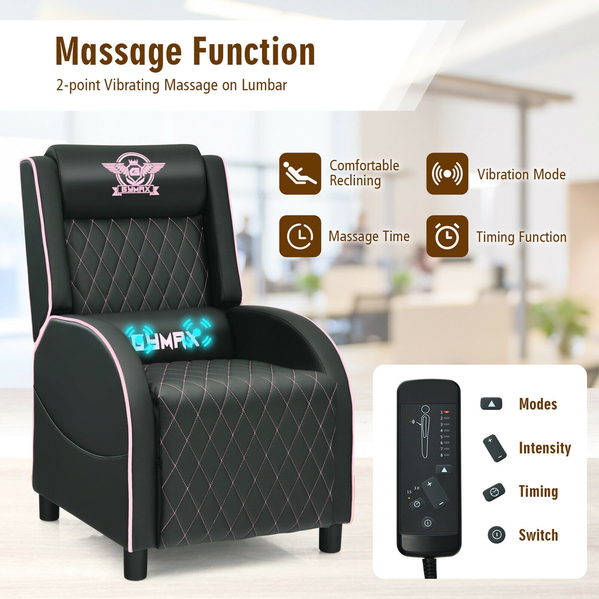 Gymax sales massage recliner